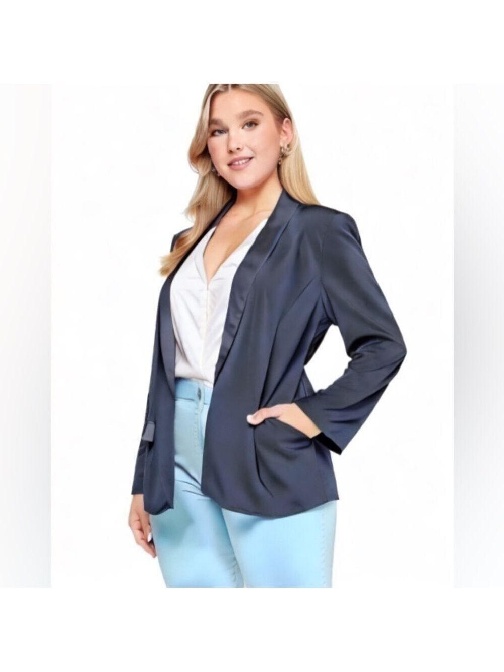 Lane Bryant Black Plus Size Oversized The Bryant Blazer